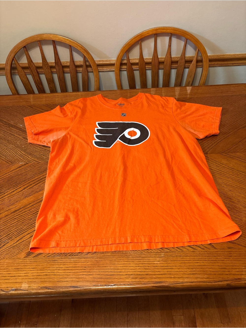 Philadelphia Flyers Mike Richards Shirt Reebok Mens 2XL Orange #18 NHL